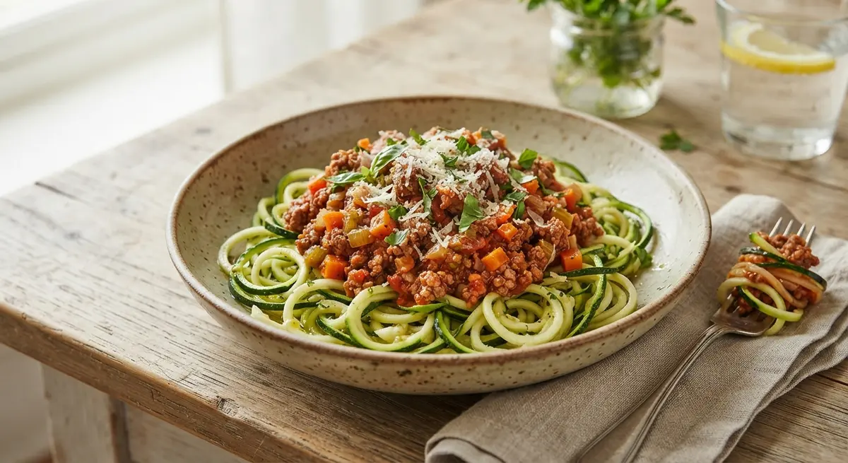 Zucchini Noodles Lean Beef Bolognese